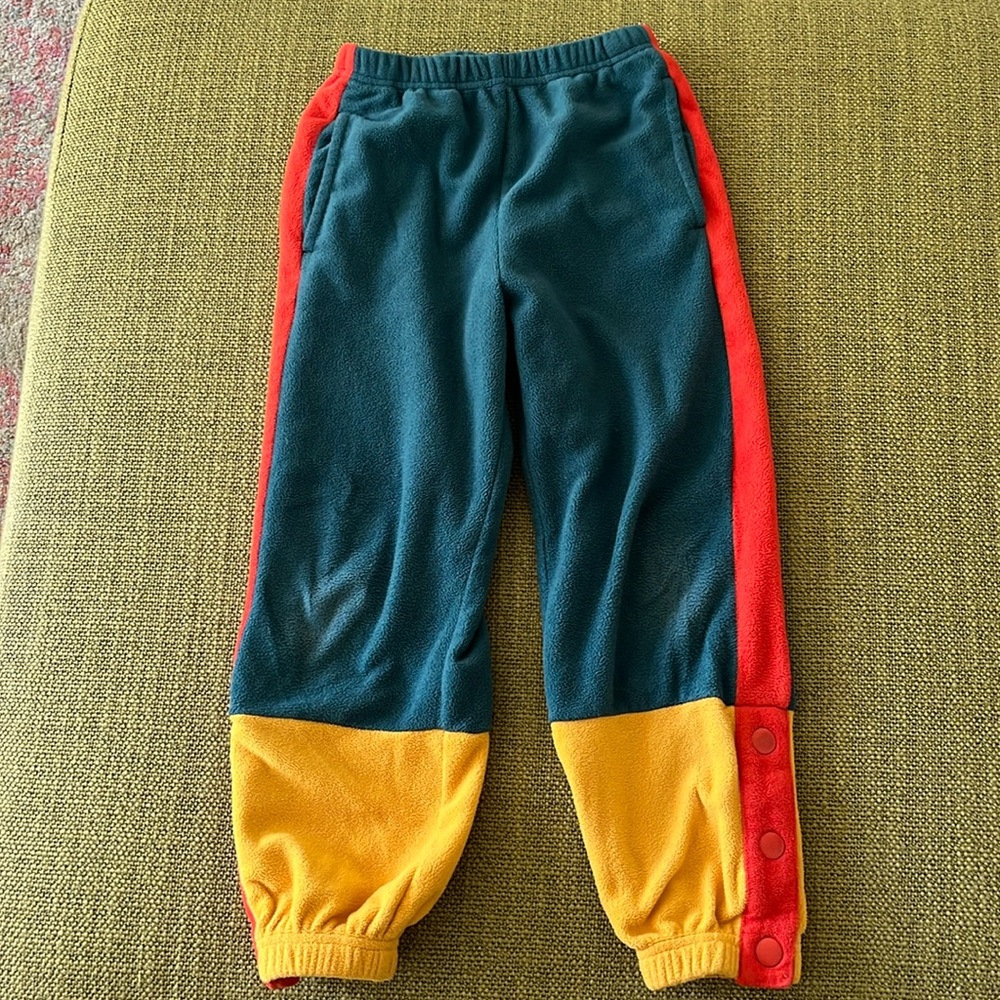 Hanna Andersson fleece snap pants 6/7